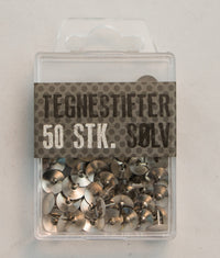 Tegnestifter metal sølv 50 stk
