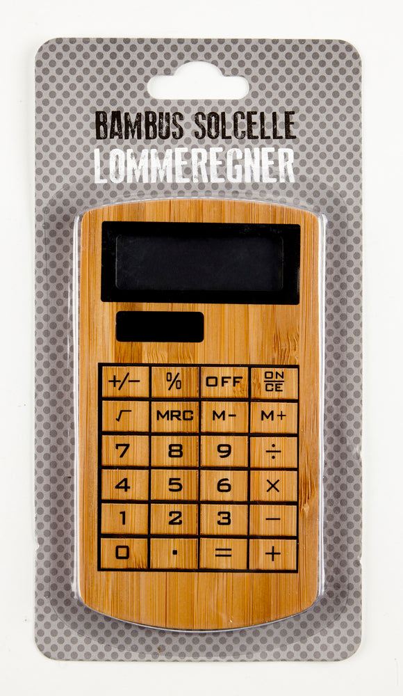 LOMMEREGNER SOLCELLE TRÆ BAMBUS