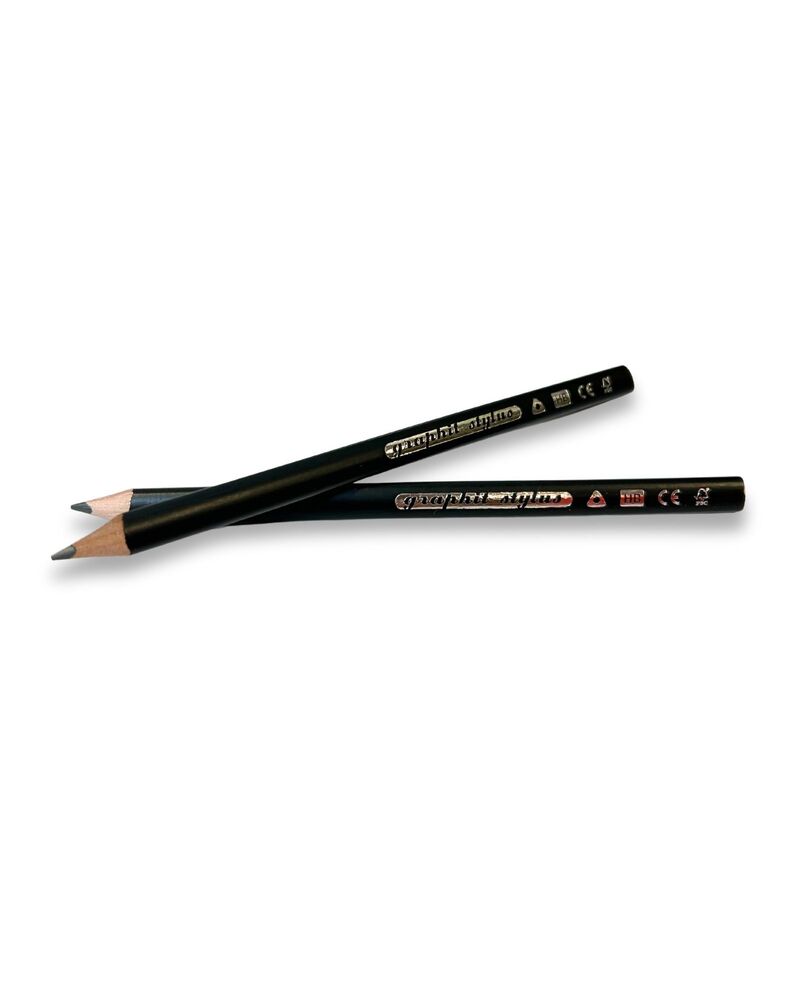 Blyant Graphit Stylus HB jumbo sort 6 stk