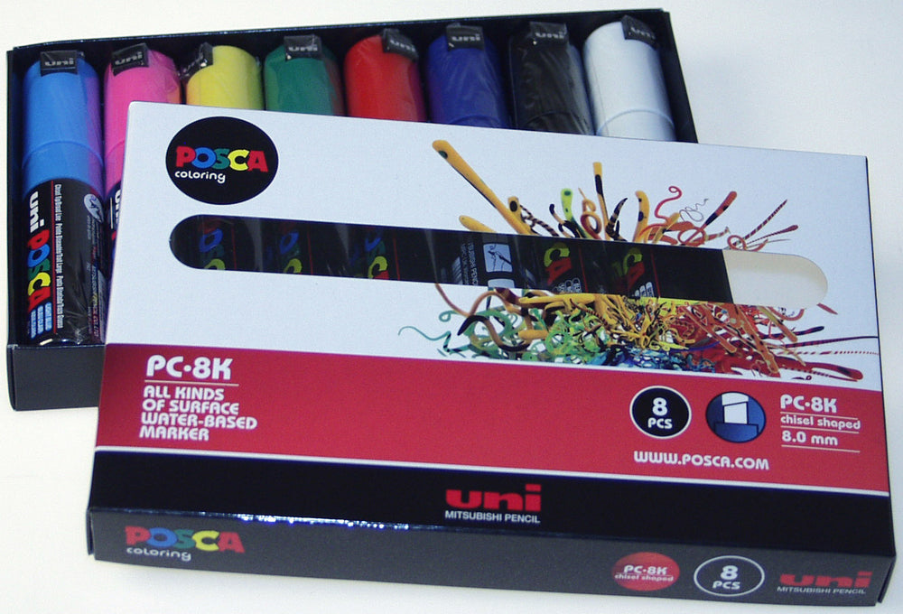 Paintmarker Uni POSCA pc-8k sæt 8 stk