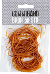 GUMMIBÅND PARA 20 BRUN 50 STK
