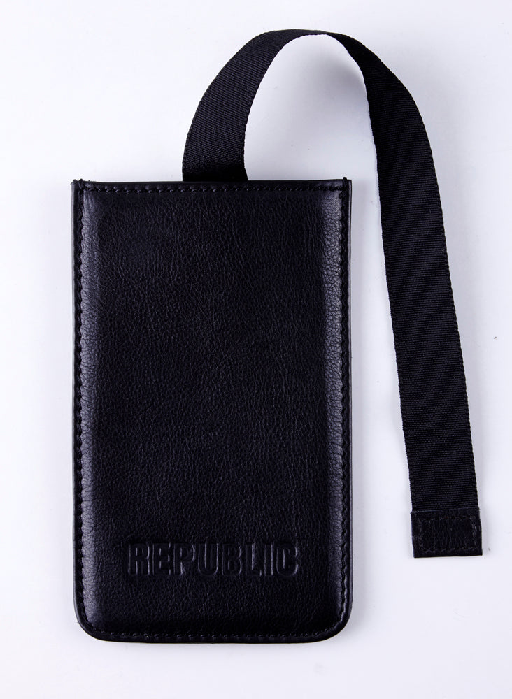 MOBIL COVER SORT LÆDER ETUI