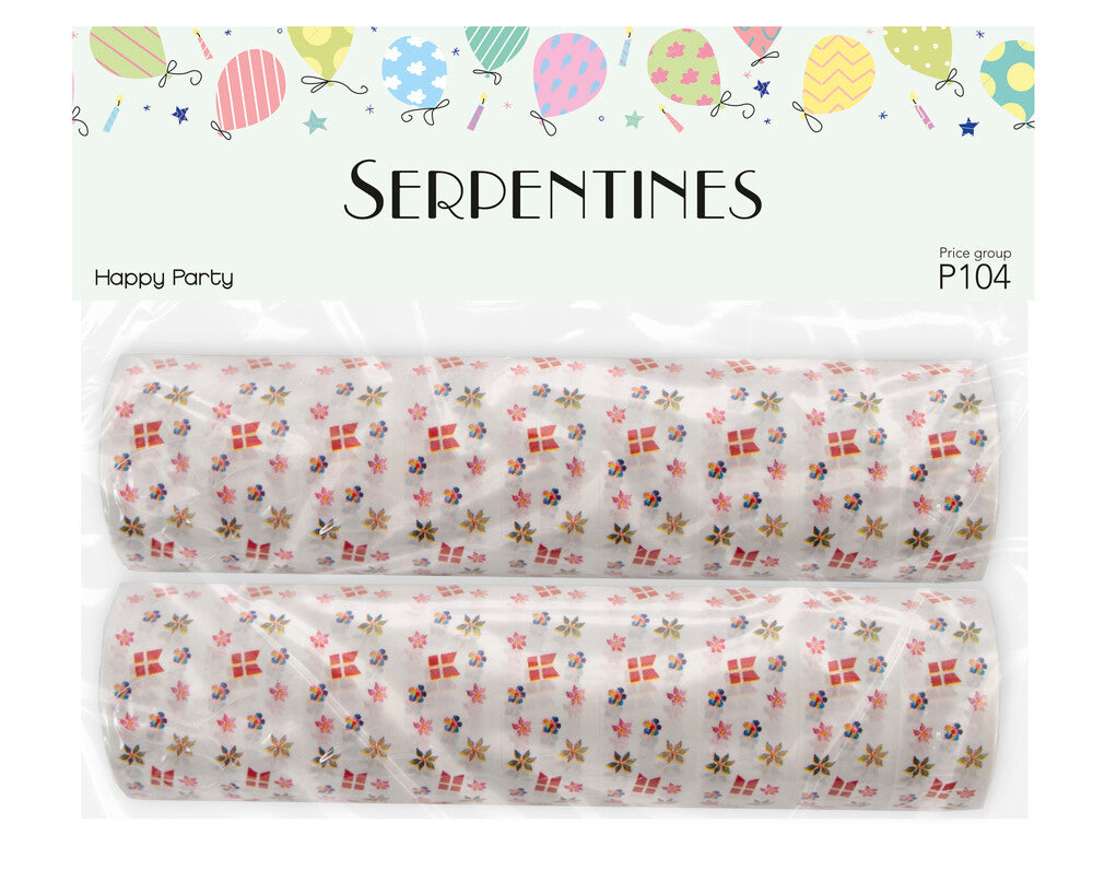 Serpentiner flag/blomst 2 ruller