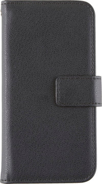MOBILCOVER IPHONE 5 LÆDERLOOK SORT GLAT
