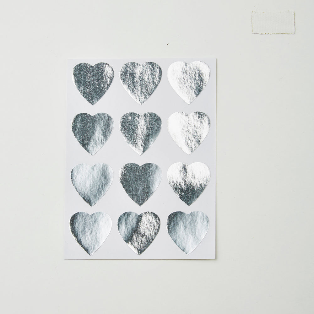 OBLAT HJERTE SØLV STOR 24 STK