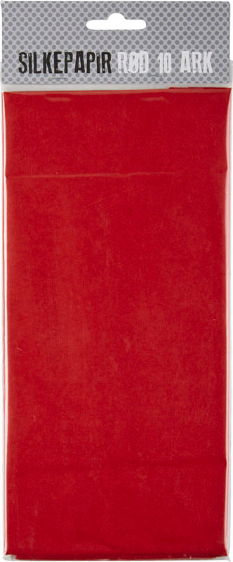 SILKEPAPIR RØD 10 ARK/PAKKE