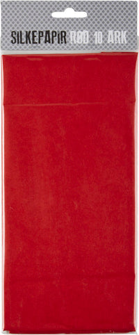 SILKEPAPIR RØD 10 ARK/PAKKE