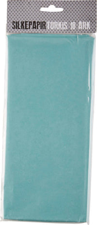 SILKEPAPIR TURKIS 10 ARK/PAKKE