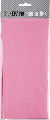 SILKEPAPIR PINK 10 ARK/PAKKE