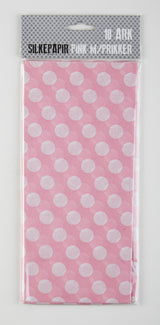 SILKEPAPIR PINK M/PRIKKER 10 ARK/PAKKE