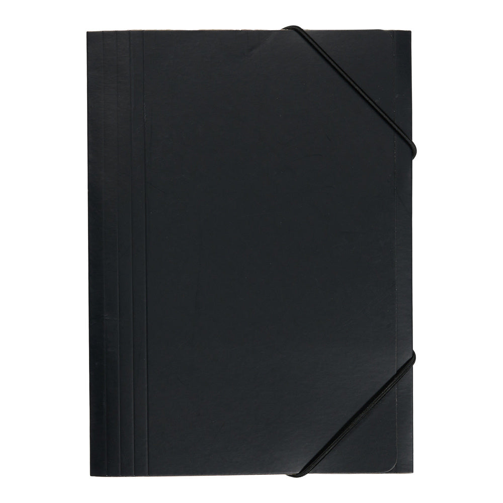 Elastikmappe karton sort A5