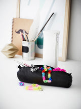 PENALHUS RUND ÆGTE LÆDER SORT STOR