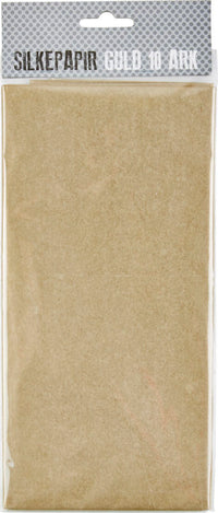 SILKEPAPIR GULD METALLIC 10 ARK/PAKKE