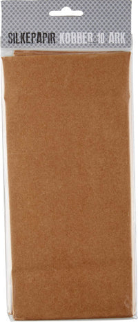 SILKEPAPIR KOBBER METALLIC 10 ARK/PAKKE