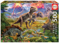 Puslespil dinosaur gathering 500 brikker