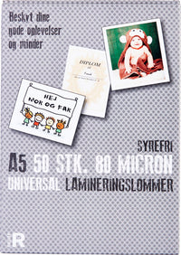 Lamineringslomme A5 80 mic 50 stk