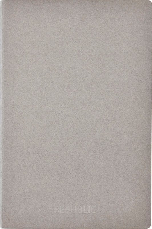 NOTESBOG REPUBLIC GRÅ M/SØLV 40 S.