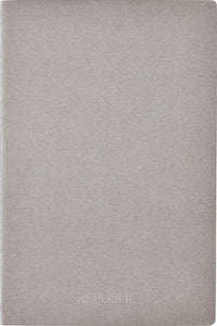 NOTESBOG REPUBLIC GRÅ M/SØLV 40 S.