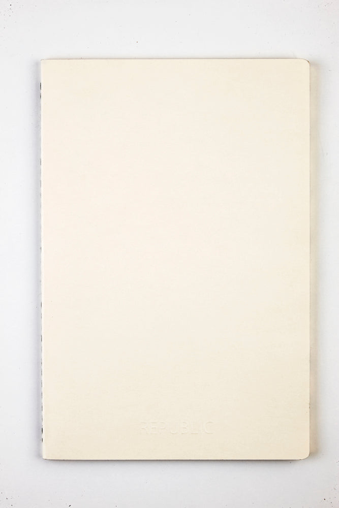 NOTESBOG REPUBLIC OFF-WHITE M/GULD 40 S.