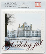JULEKORT BILLED BLADET 4 STK.