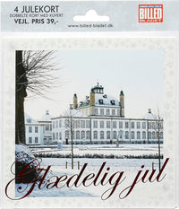 JULEKORT BILLED BLADET 4 STK.
