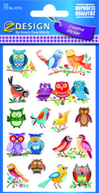 STICKERS UGLER OG FUGLE