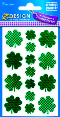 STICKERS I EFFEKT FOLIE FIRKLØVERE