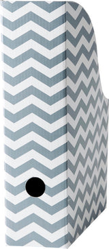 TIDSSKRIFTSKASSETTE KARTON BLÅ ZIGZAG A4