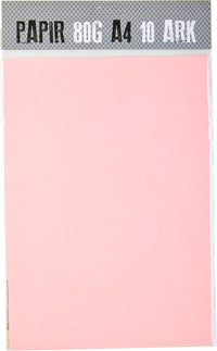 PAPIR A4 80G LYSERØD M. 10 ARK