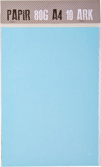 PAPIR A4 80G LYSEBLÅ M. 10 ARK