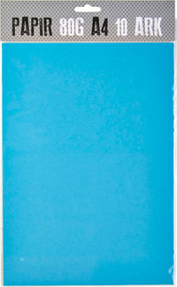 PAPIR A4 80G SVENSKBLÅ M. 10 ARK
