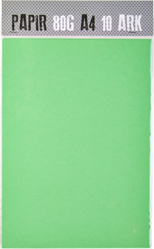 PAPIR A4 80G ASIAGRØN M. 10 ARK