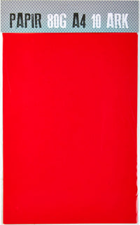 PAPIR A4 80G RØD M. 10 ARK