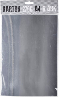KARTON A4 270G SØLV M. 6 ARK