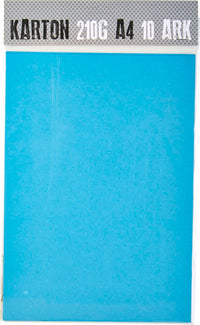 KARTON A4 210G SVENSKBLÅ M. 10 ARK