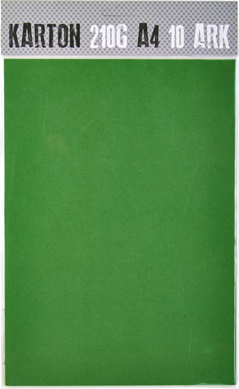KARTON A4 210G MØRKGRØN M. 10 ARK