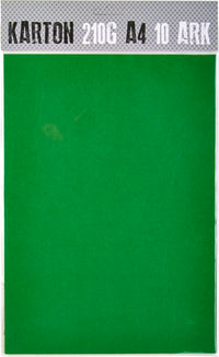 KARTON A4 210G MØRKGRØN M. 10 ARK