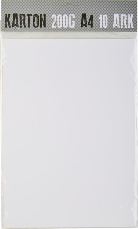 KARTON A4 200G HVID M. 10 ARK