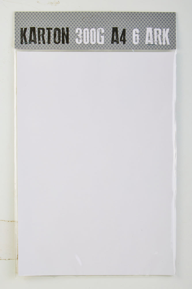 KARTON A4 300G HVID M. 6 ARK