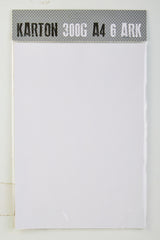 KARTON A4 300G HVID M. 6 ARK