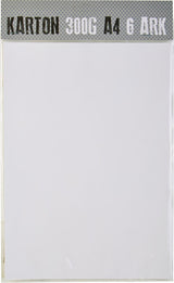 KARTON A4 300G HVID M. 6 ARK