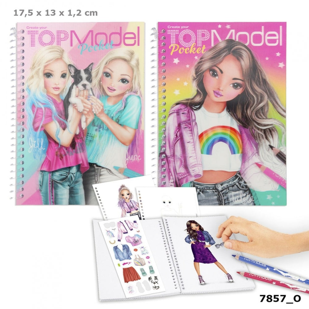TOPModel lommemalebog 3D ass.