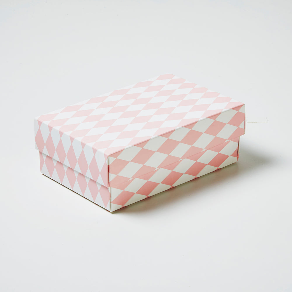 GAVEÆSKE 17X11X6 CM HARLEKIN LYSRØD