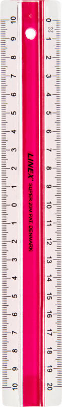 Lineal Linex super 20 cm pink
