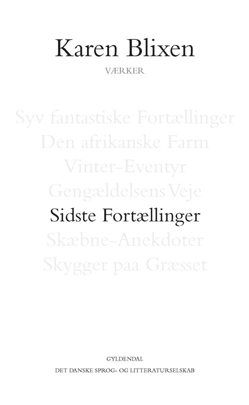 Sidste Fortællinger