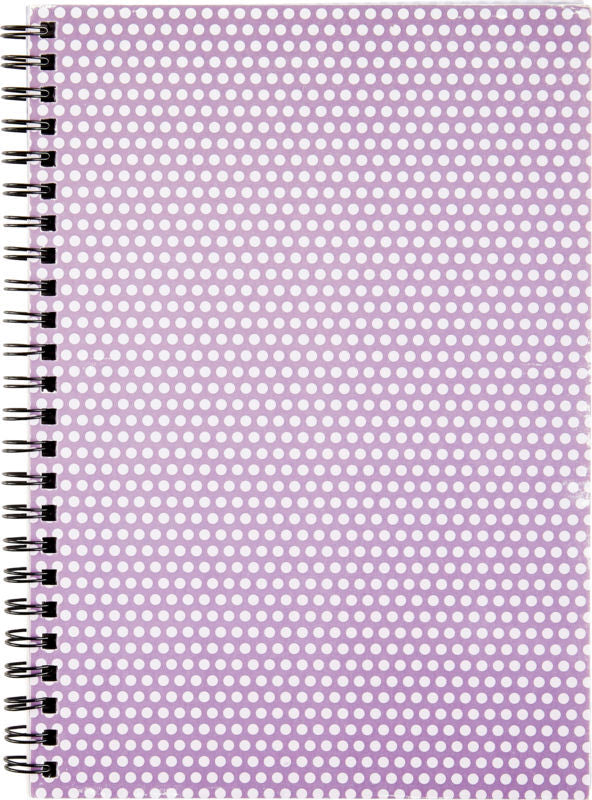 SPIRALBLOK LILLA PRIK A5