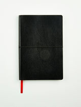 Notesbog pu m. elastik sort A5
