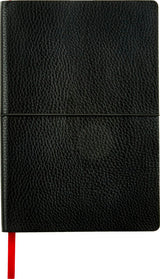 Notesbog pu m. elastik sort A5