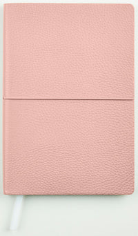 Notesbog pu m. elastik rosa A5
