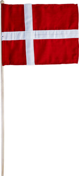 Hurraflag dk 60 cm træpind